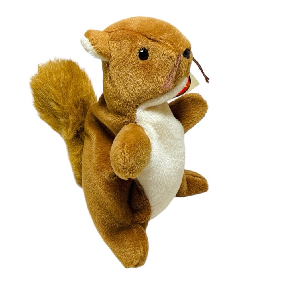 Ty Beanie Baby “Nuts” Squirrel with Tag - 1996 Vintage Plush Toy